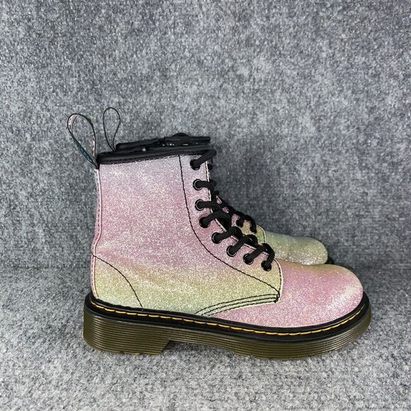 Dr. Martens Other - Dr. Martens Boots 1460 Girls 13 Pink Ombre Glitter Lace Up Combat Shoes